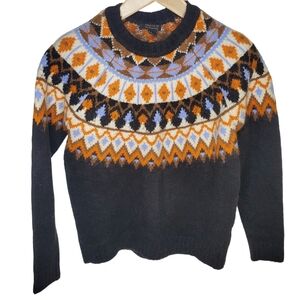 Forever 21 Fair Isle Chunky Crew Sweater Fishermen Cottogecore Grandpa #254